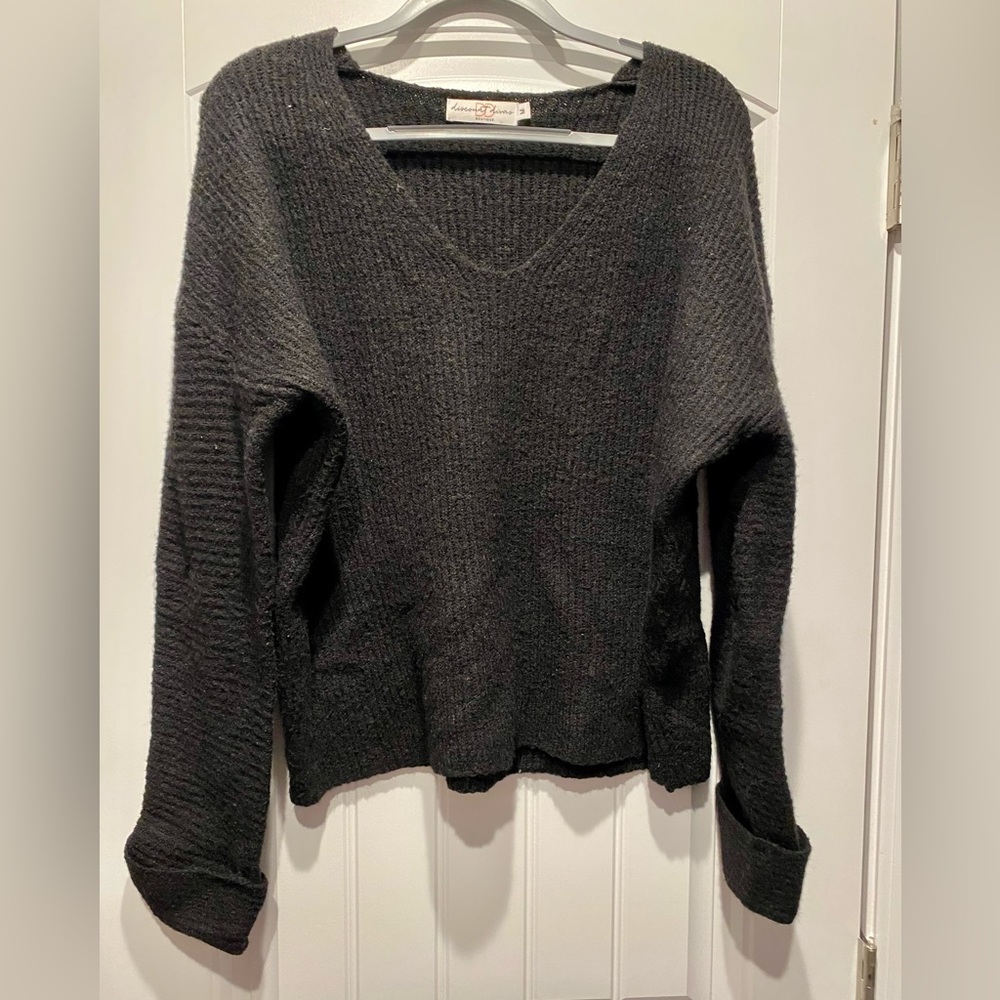 NWOT Black Discount Divas Sweater V Neck